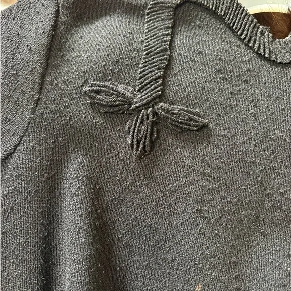 Vintage Mod mad men 1950s 1960 black dress small - Picture 5 of 8